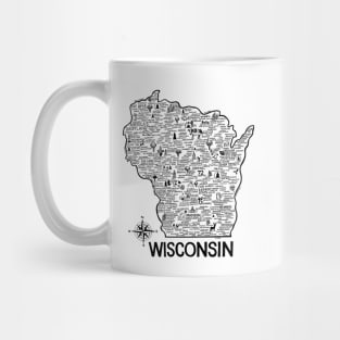 Wisconsin Map Mug